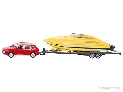 SIKU 2543 PKW mit Motorboot