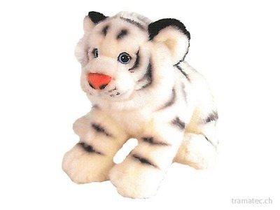 Keel Tiger weiss sitzend 33cm