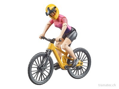 Bruder Mountainbike mit Radfahrerin