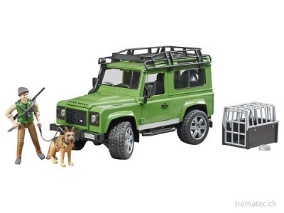 Bruder Land Rover Defender Station Wagon mit Förster und Hund