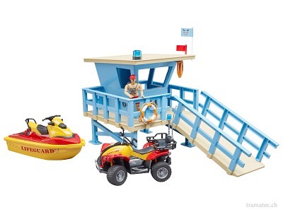 Bruder Life Guard Station mit Quad und Jet Ski