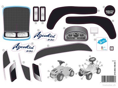 Rolly Toys Ersatzteil Aufkleber für Minitrac Deutz