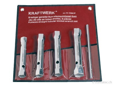 KRAFTWERK 6-t. Rohrsteckschl.satz 21-32 mm+Stift