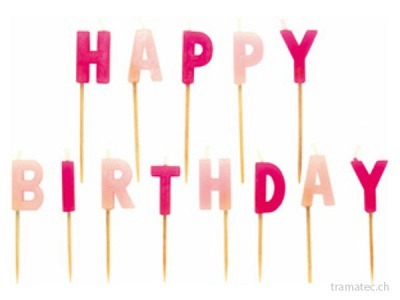Riethmüller Kerzenset Happy Birthday pink