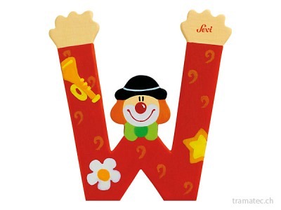 Sevi Buchstabe Clown W 10cm