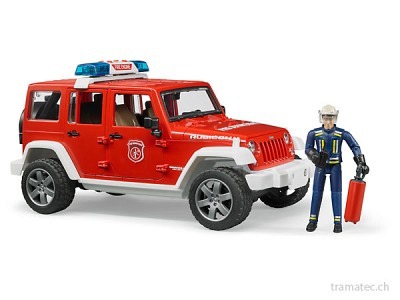 Bruder Jeep Wrangler Unlimited Rubicon Feuerwehr-Einsatzfzg.+Figur