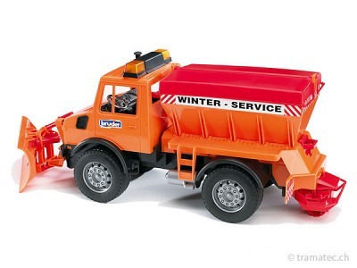 Bruder MB-Unimog Winterdienst mit Räumschild - 02572