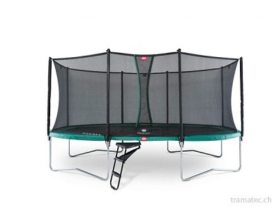 BERG Trampolin Grand Favorit Regular 520 Green + Sicherheitsnetz Comfort