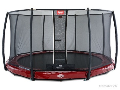 BERG Trampolin InGround Elite Red 380 + Sicherheitsnetz Deluxe