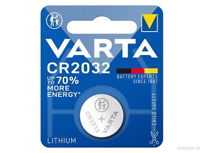 Batterie Varta Knopfzellen CR 2032, 1 Stück