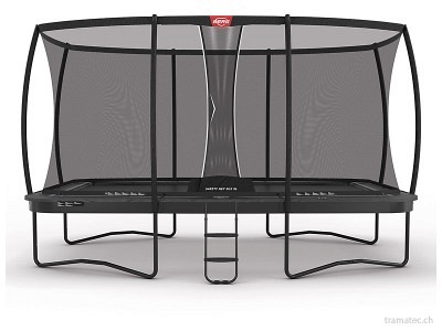 BERG Trampolin Ultim Elite Regular 500 Grey + Sicherheitsnetz DLX XL