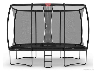 BERG Trampolin Ultim Champion Regular 410 Black + Sicherheitsnetz DLX XL
