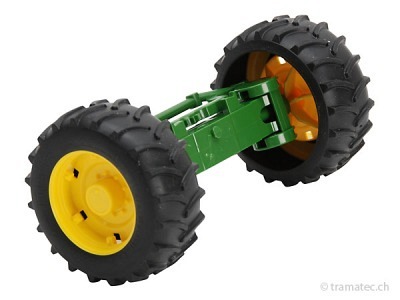 Bruder Ersatzteil Lenkbare Hinterachse für John Deere T670i