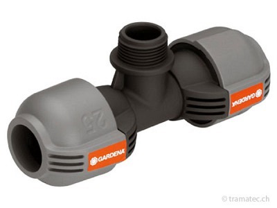 GARDENA Sprinklersystem T-Stück 25 mm x 3/4"-Aussengewinde
